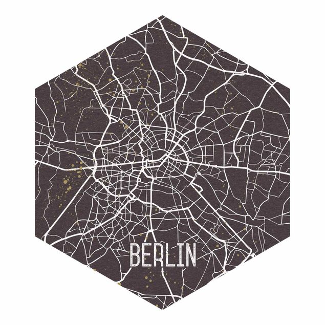 Fototapety Mapa miasta Berlin - Retro