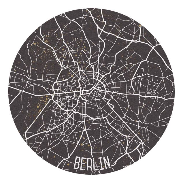 Fototapeta czarno biała Mapa miasta Berlin - Retro
