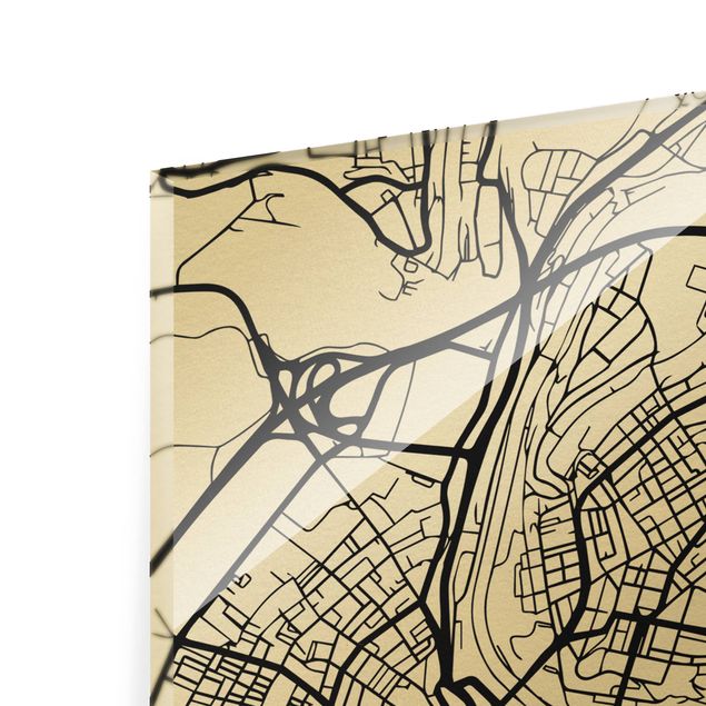 Obrazy nowoczesne Mapa miasta Berno - Klasyczna
