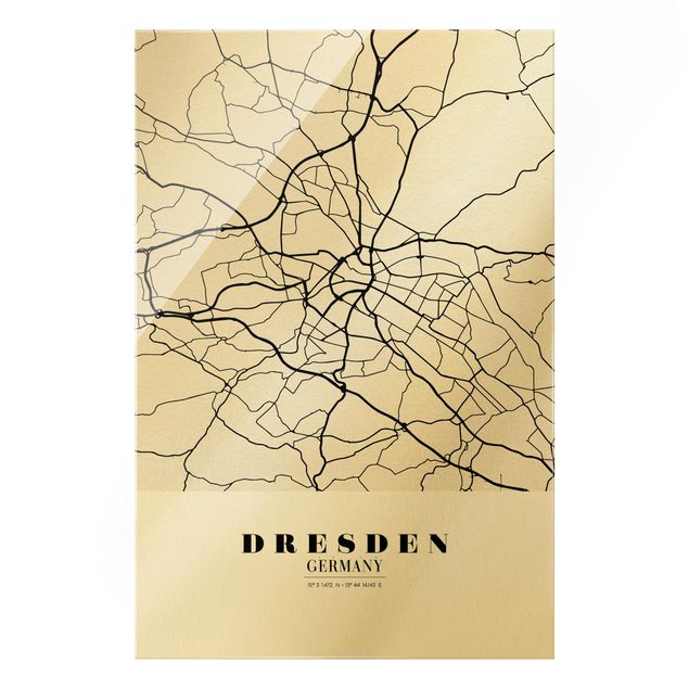 Obrazy nowoczesne Mapa miasta Drezno - Klasyczna