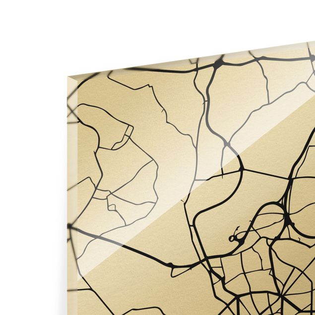 Obrazki czarno białe Mapa miasta Düsseldorf - Klasyczna