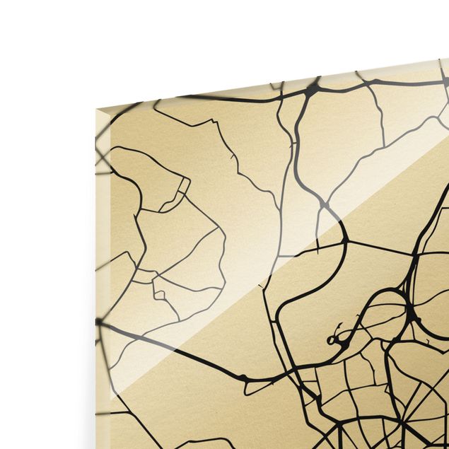 Obrazy nowoczesny Mapa miasta Düsseldorf - Klasyczna