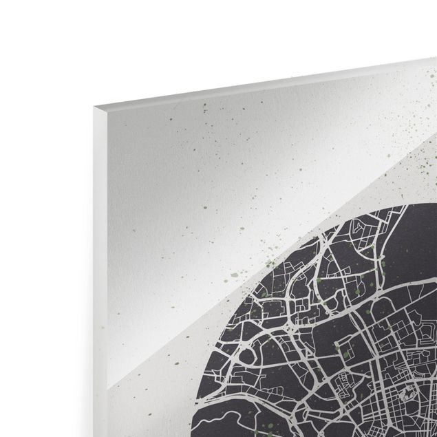 Obrazy nowoczesne Mapa miasta Lizbona - Retro