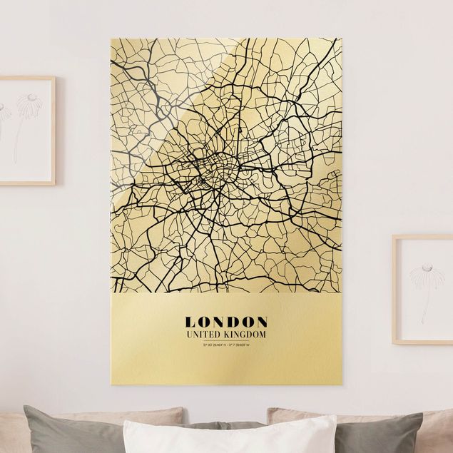 Obrazy na szkle architektura i horyzont City Map London - Klasyczna