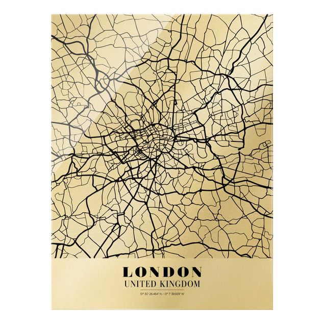 Obrazy na szkle mapy City Map London - Klasyczna