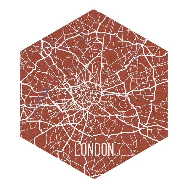 Fototapety Mapa miasta Londyn - Retro