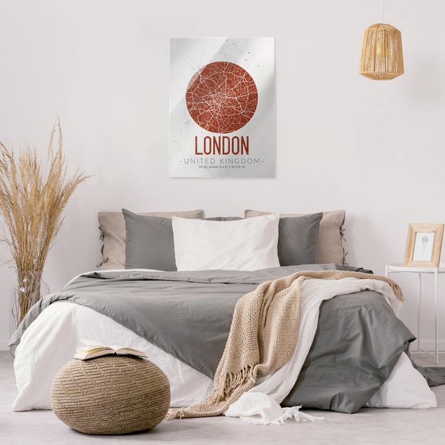 Obrazy nowoczesne Mapa miasta Londyn - Retro