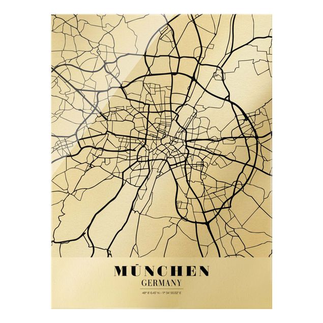 Obrazy do salonu City Map Munich - Klasyczna