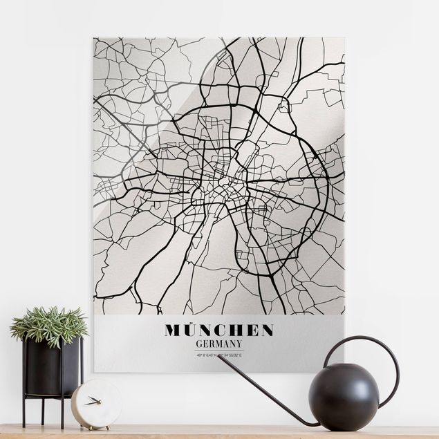 Dekoracja do kuchni City Map Munich - Klasyczna