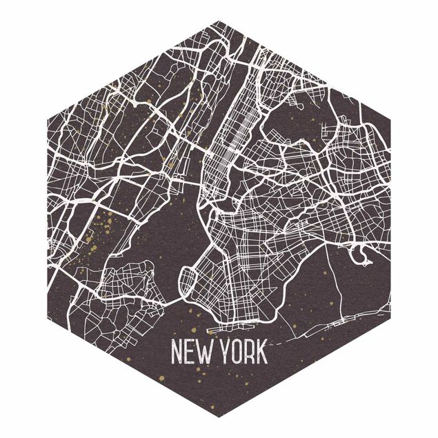 Fototapety Mapa miasta Nowy Jork - Retro