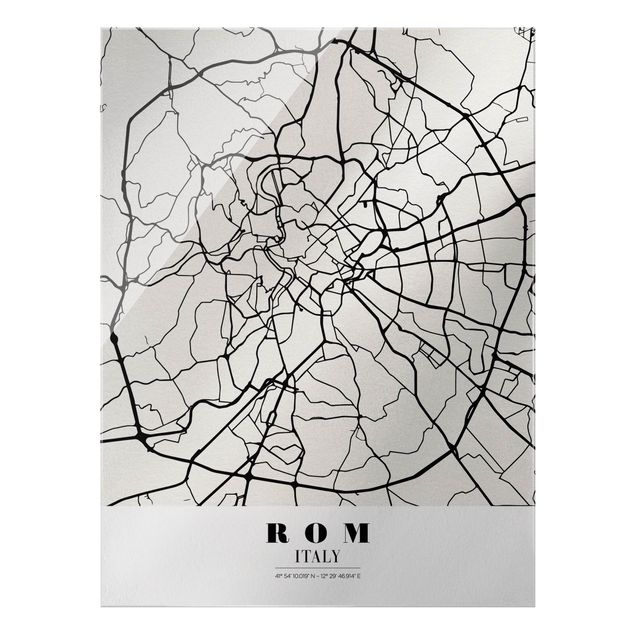 Obrazy do salonu nowoczesne City Map Rome - Klasyczna