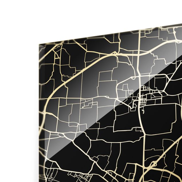 Obrazy nowoczesne Mapa miasta Venice - Klasyczna Black