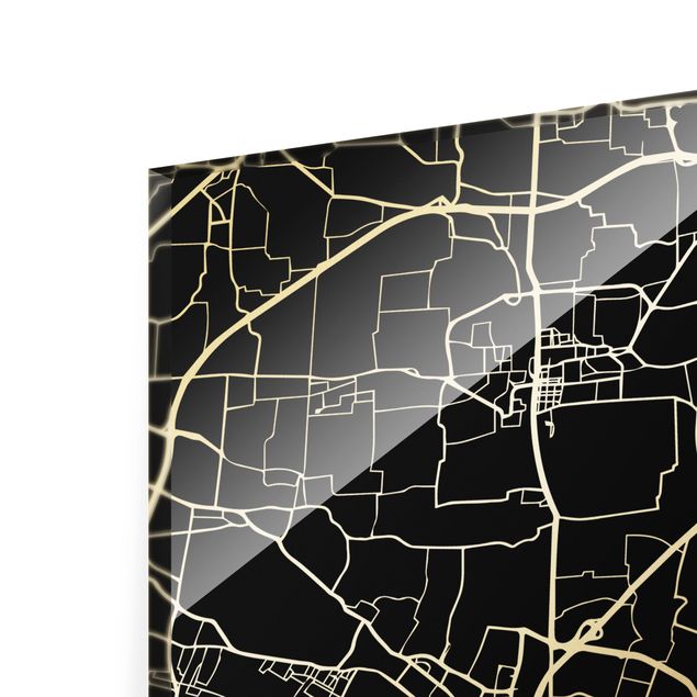 Obrazy nowoczesne Mapa miasta Venice - Klasyczna Black
