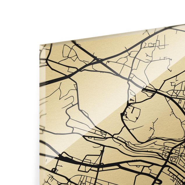 Obrazy nowoczesne Mapa miasta Zurych - Klasyczna
