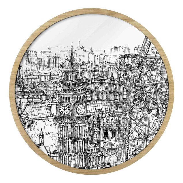 Obrazy nowoczesny City Study - London Eye