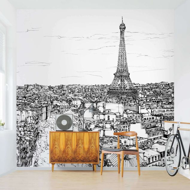 Tapety na ściany Studium miasta - Paryż