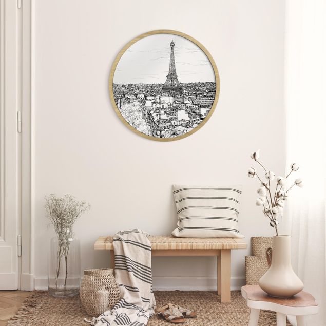 Obrazy w ramie do korytarzu City Study - Paris