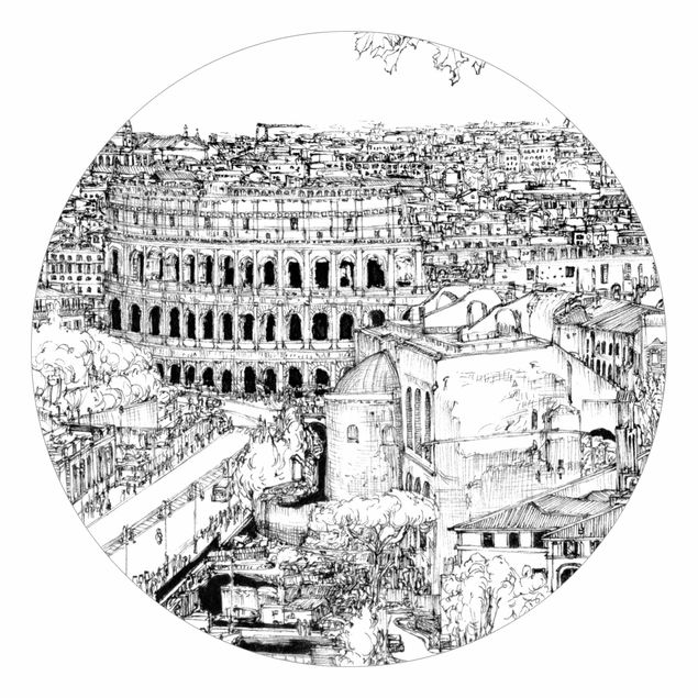 Tapety Studium miasta - Rzym