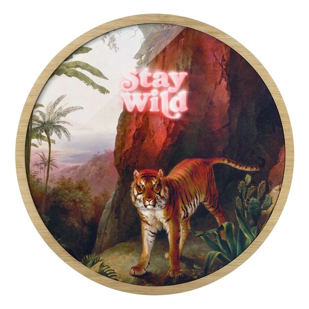 Obrazy w ramie vintage Stay Wild Tiger