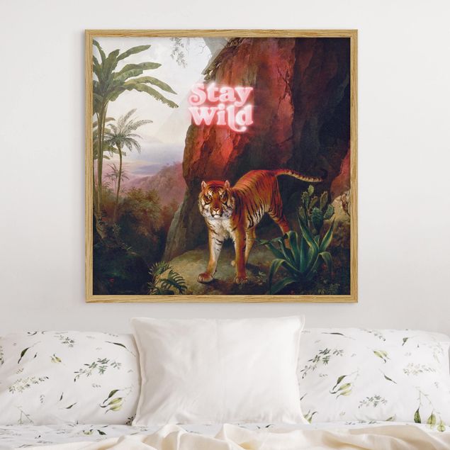 Obrazy w ramie artystyczny Zostań dzikim tygrysem