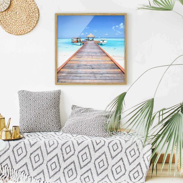 Obrazy w ramie plaża Deptak nad oceanem