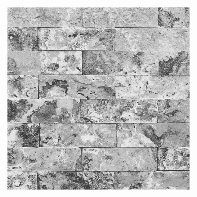 Fototapeta - Ściana kamienna naturalny marmur szary