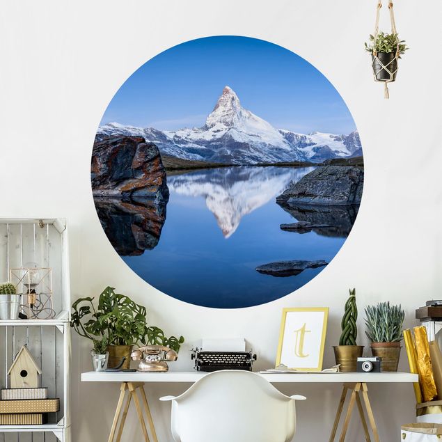 Niebieska tapeta Jezioro Stelli przed Matterhornem