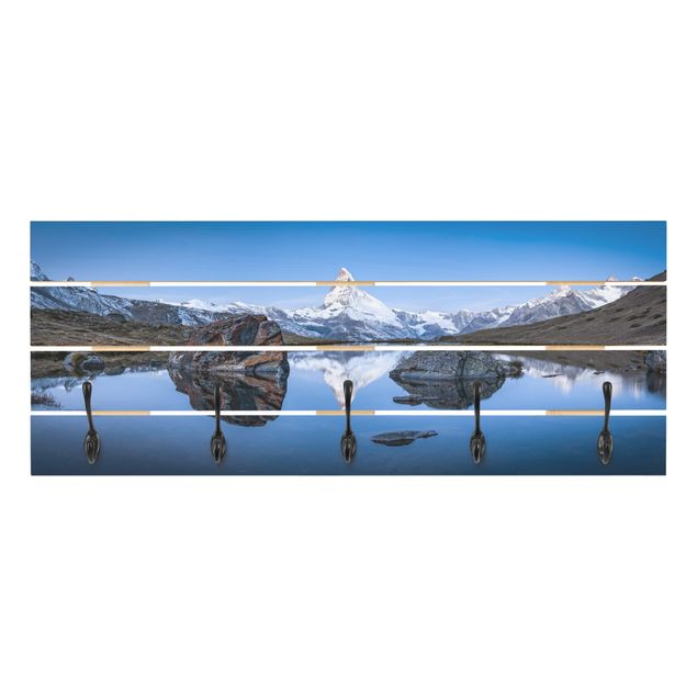 Wieszak ścienny - Jezioro Stelli przed Matterhornem