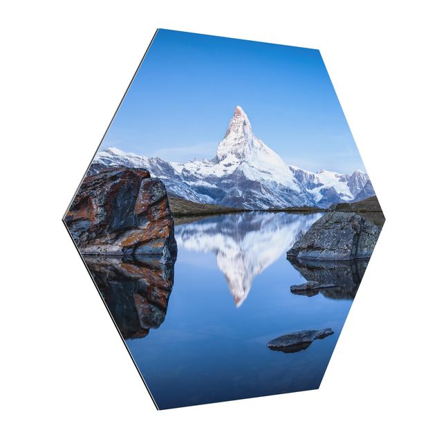 Nowoczesne obrazy Jezioro Stelli przed Matterhornem