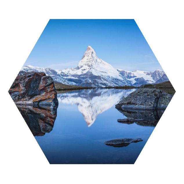 Obrazy z górami Jezioro Stelli przed Matterhornem