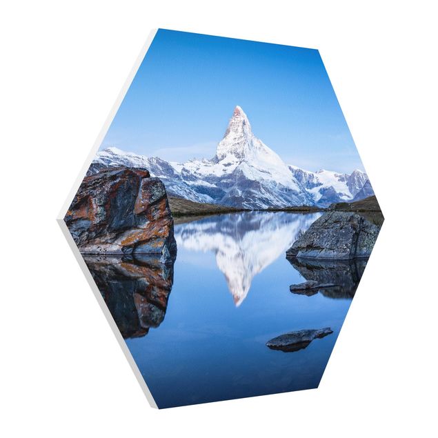 Obrazy nowoczesny Jezioro Stelli przed Matterhornem