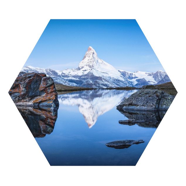 Góry obraz Jezioro Stelli przed Matterhornem