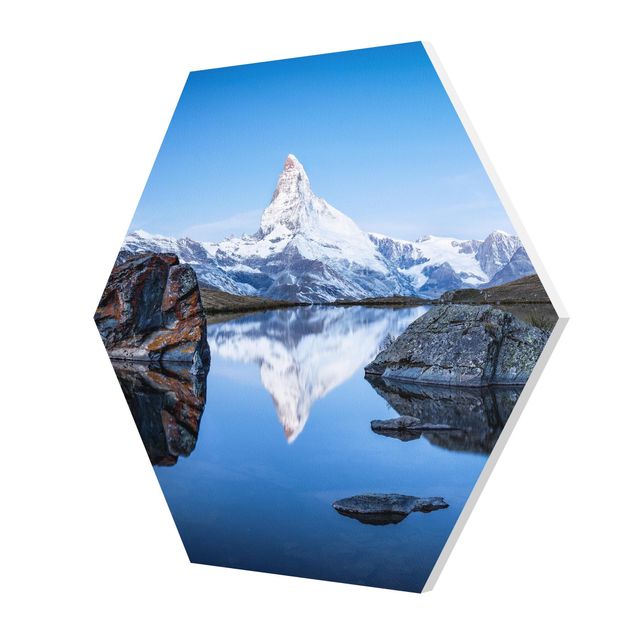 Obrazy na ścianę krajobrazy Jezioro Stelli przed Matterhornem