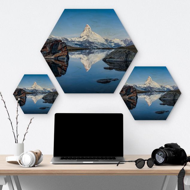 Obrazy na ścianę Jezioro Stelli przed Matterhornem