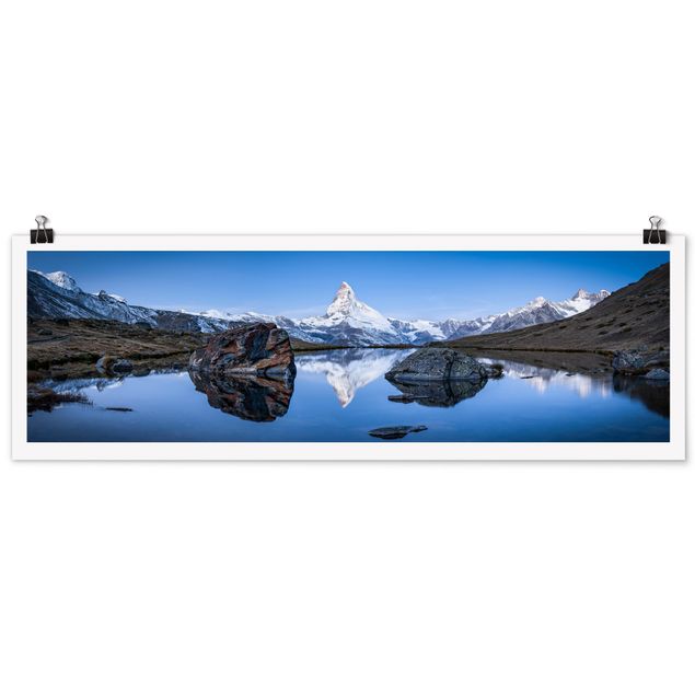 Obrazy nowoczesne Jezioro Stelli przed Matterhornem