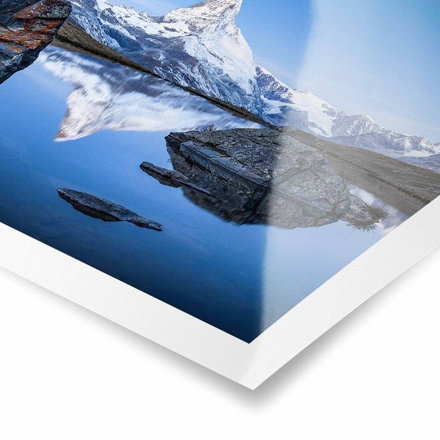 Obrazy krajobraz Jezioro Stelli przed Matterhornem