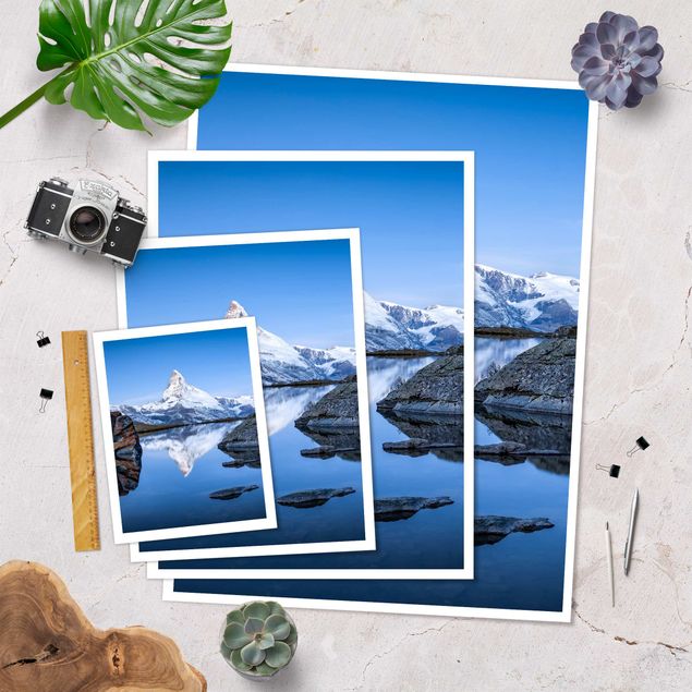 Obrazy natura Jezioro Stelli przed Matterhornem