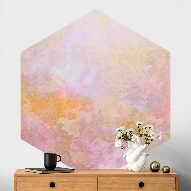 Dekoracja do kuchni Promienny kwiatowy sen w pastelowym kolorze