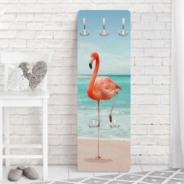 Jonas Loose obrazy Plaża z flamingiem