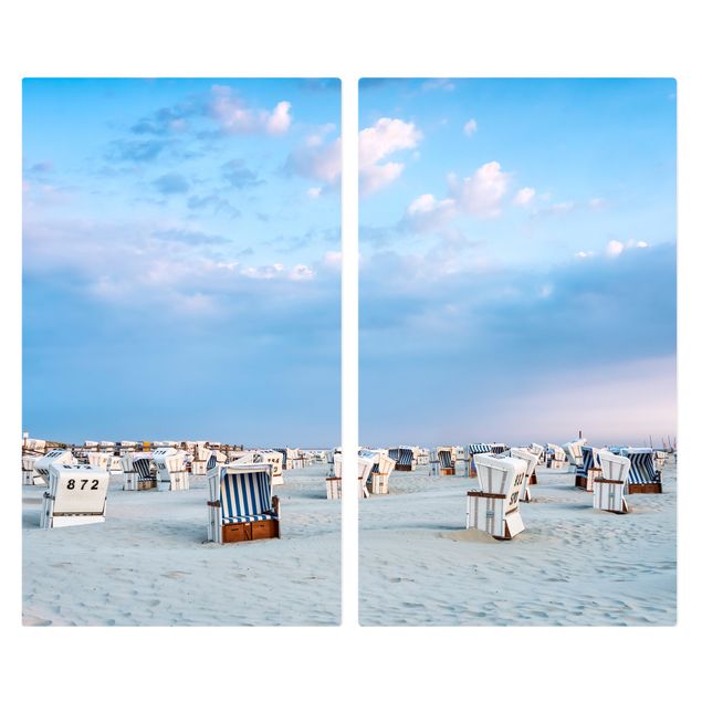 Pokrywa kuchenki - Krzesła plażowe nad Morzem Północnym