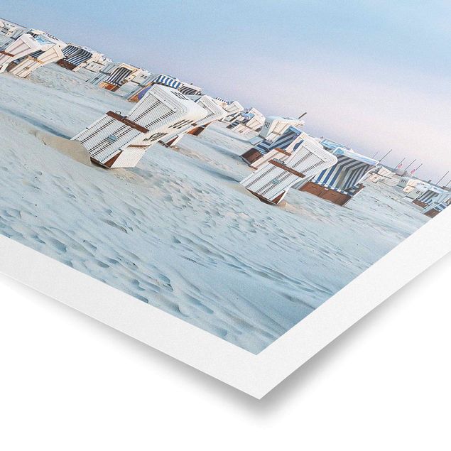 Obrazy krajobraz Krzesła plażowe nad Morzem Północnym