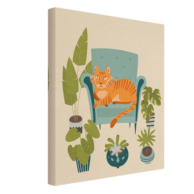 Obraz kota na płótnie Rooms Tiger Ilustracja