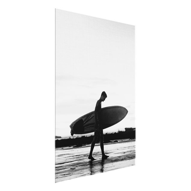 Nowoczesne obrazy do salonu Shadow Surfer Boy In Profile