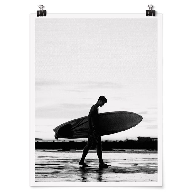 Obrazy krajobraz Shadow Surfer Boy In Profile