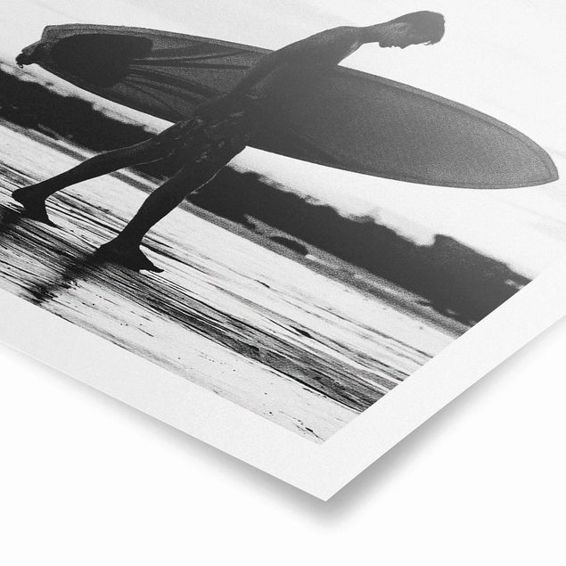Plaża obraz Shadow Surfer Boy In Profile