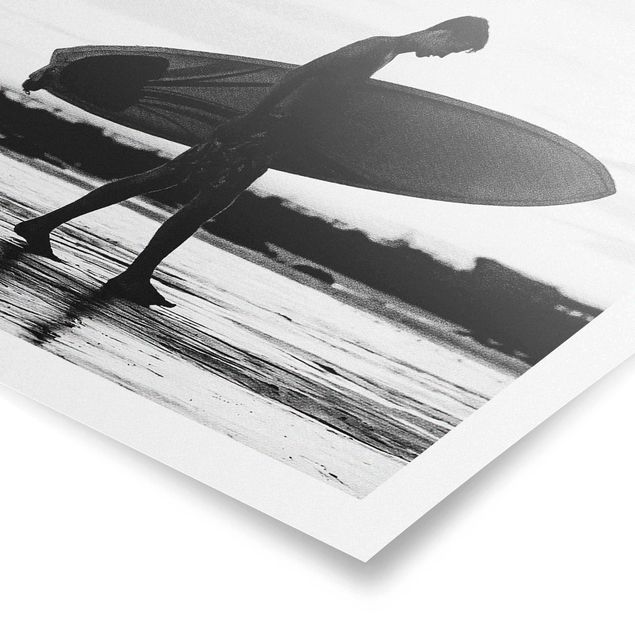 Plaża obraz Shadow Surfer Boy In Profile
