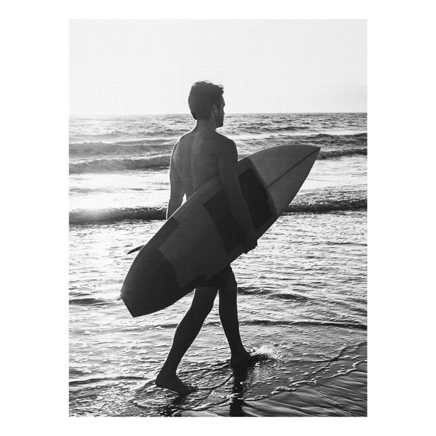 Obrazy do salonu nowoczesne Surfer Boy At Sunset