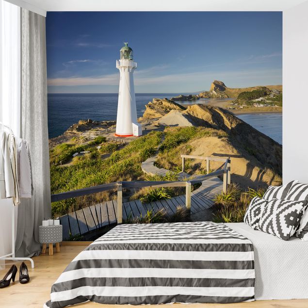 Fototapety 3d krajobrazy Latarnia morska Castle Point Nowa Zelandia