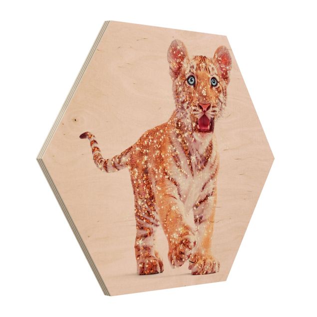 Obraz z tygrysem Tygrys z brokatem