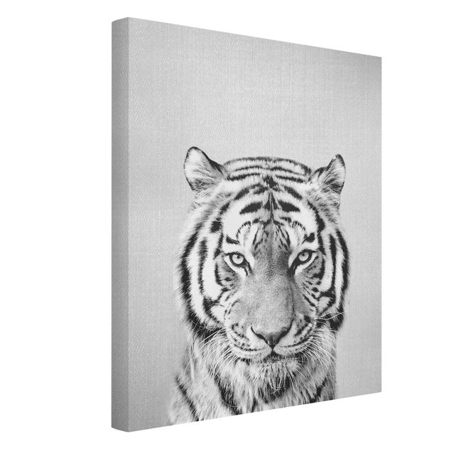 Obrazy ze zwierzętami Tiger Tiago Black And White